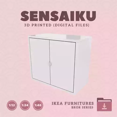 4 BROR Cabinet V1 for Miniature Dollhouse - IKEA - 3D Print 3D print model