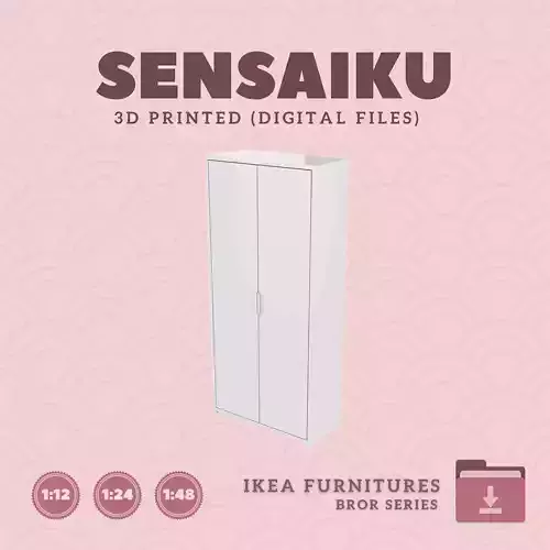 6 BROR Cabinet V2 for Miniature Dollhouse - IKEA - 3D Print 3D print model