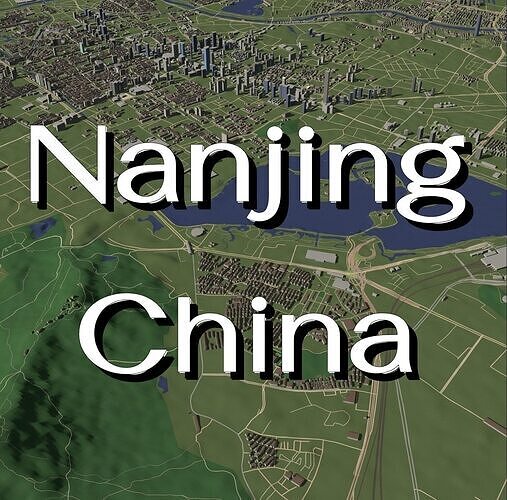 Nanjing China - city and urban 3D model