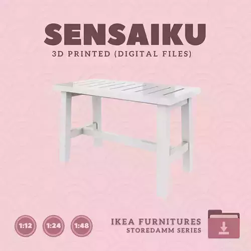 2 STOREDAMM Bench for Miniature Dollhouse - IKEA - 3D Print