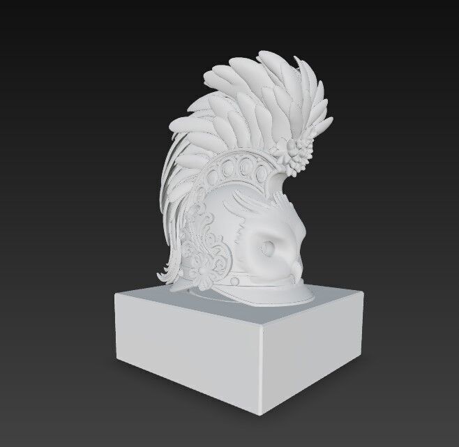 3D Printable Ancient Helmet 3D model_2