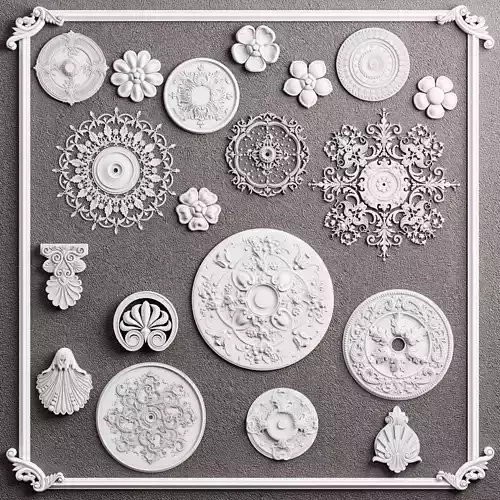 Baroque Engraving Ornament Collection Vol 2 - 3ds Max  Corona