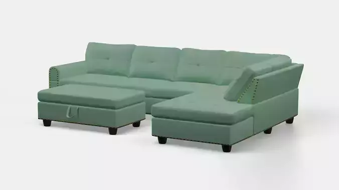 5 Seater Sofa With Ottoman 