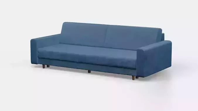 2 Seater Sofa with Blue velvet texture