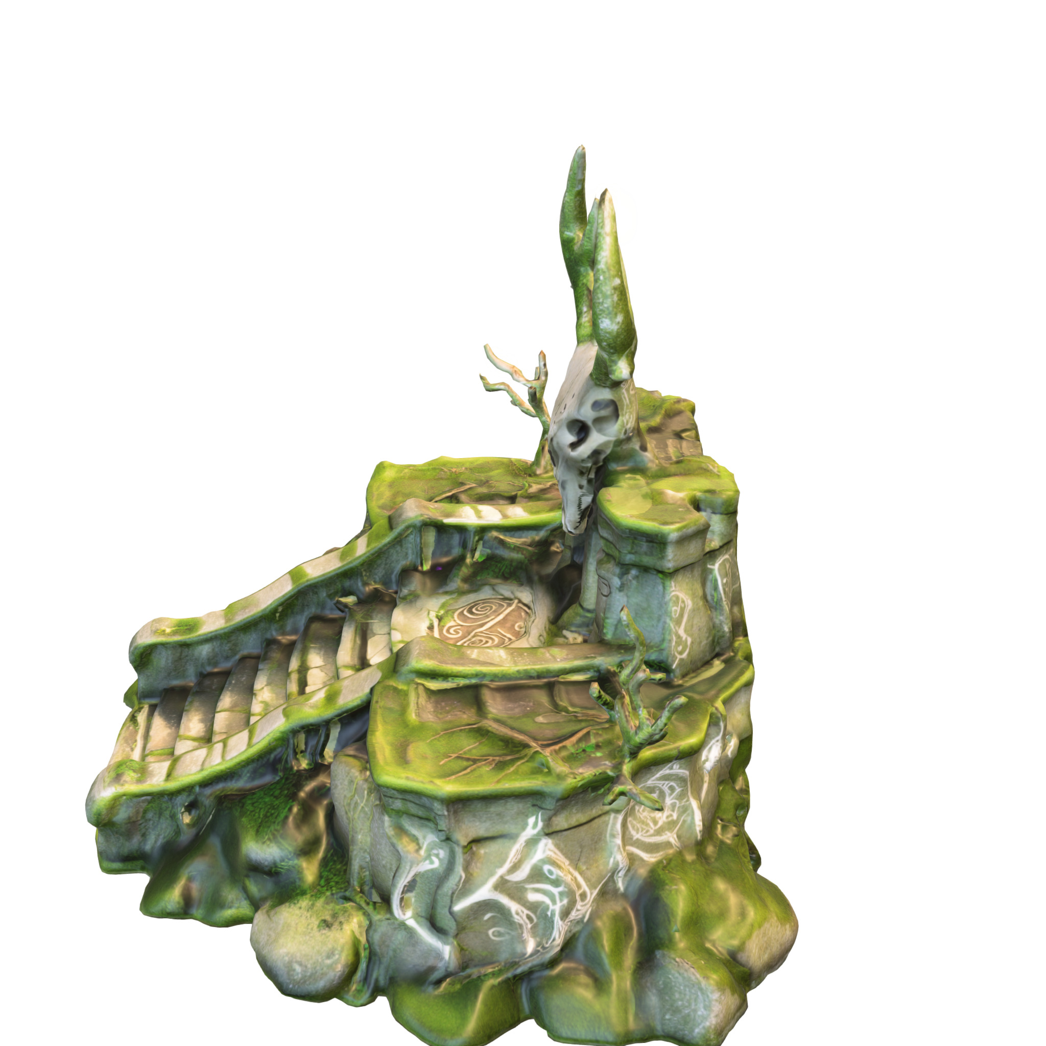 Ancient Druid Altar Low-poly 3D model_1