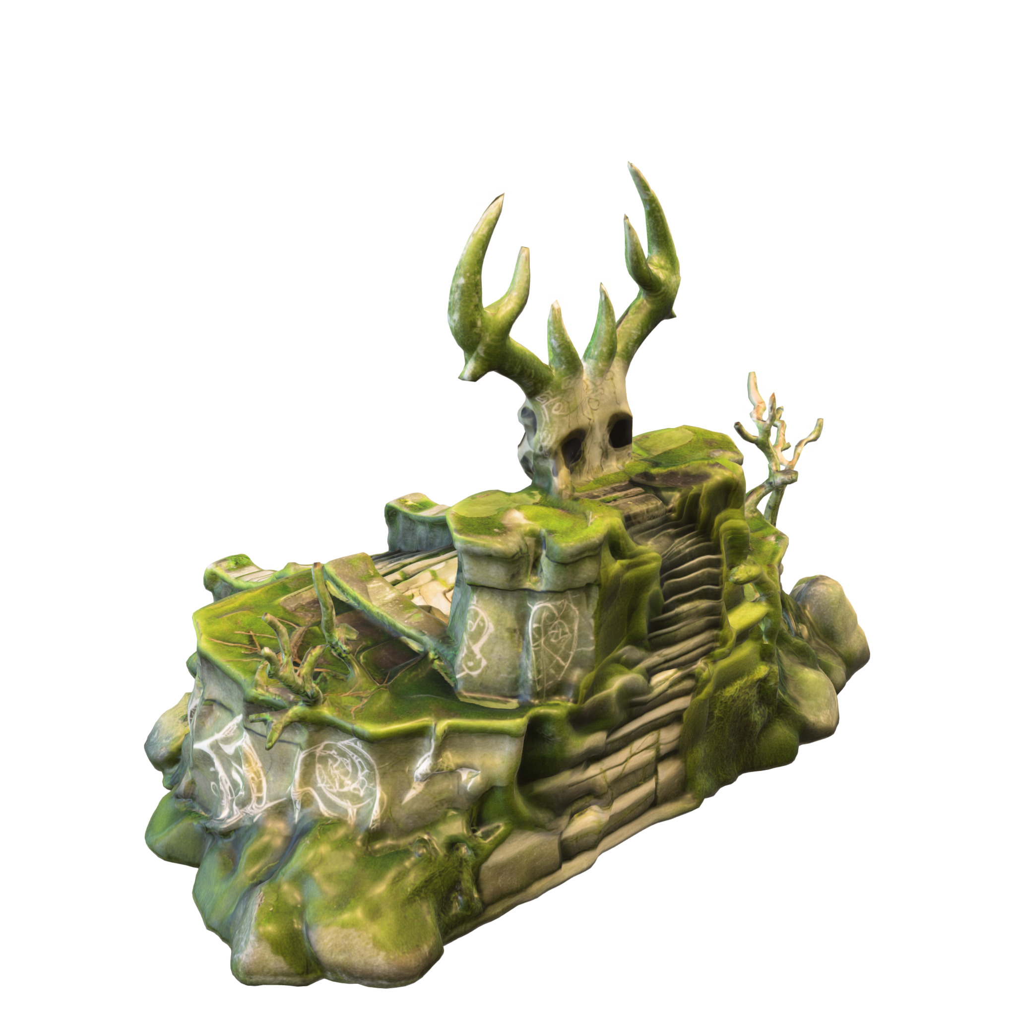 Ancient Druid Altar Low-poly 3D model_2