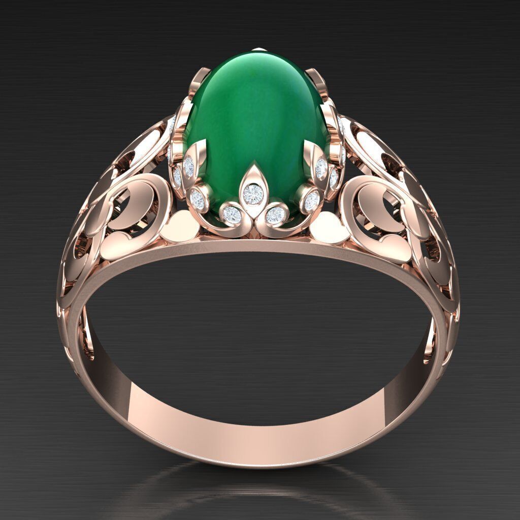 Wedding Man Ring 3MR005 3D model_2