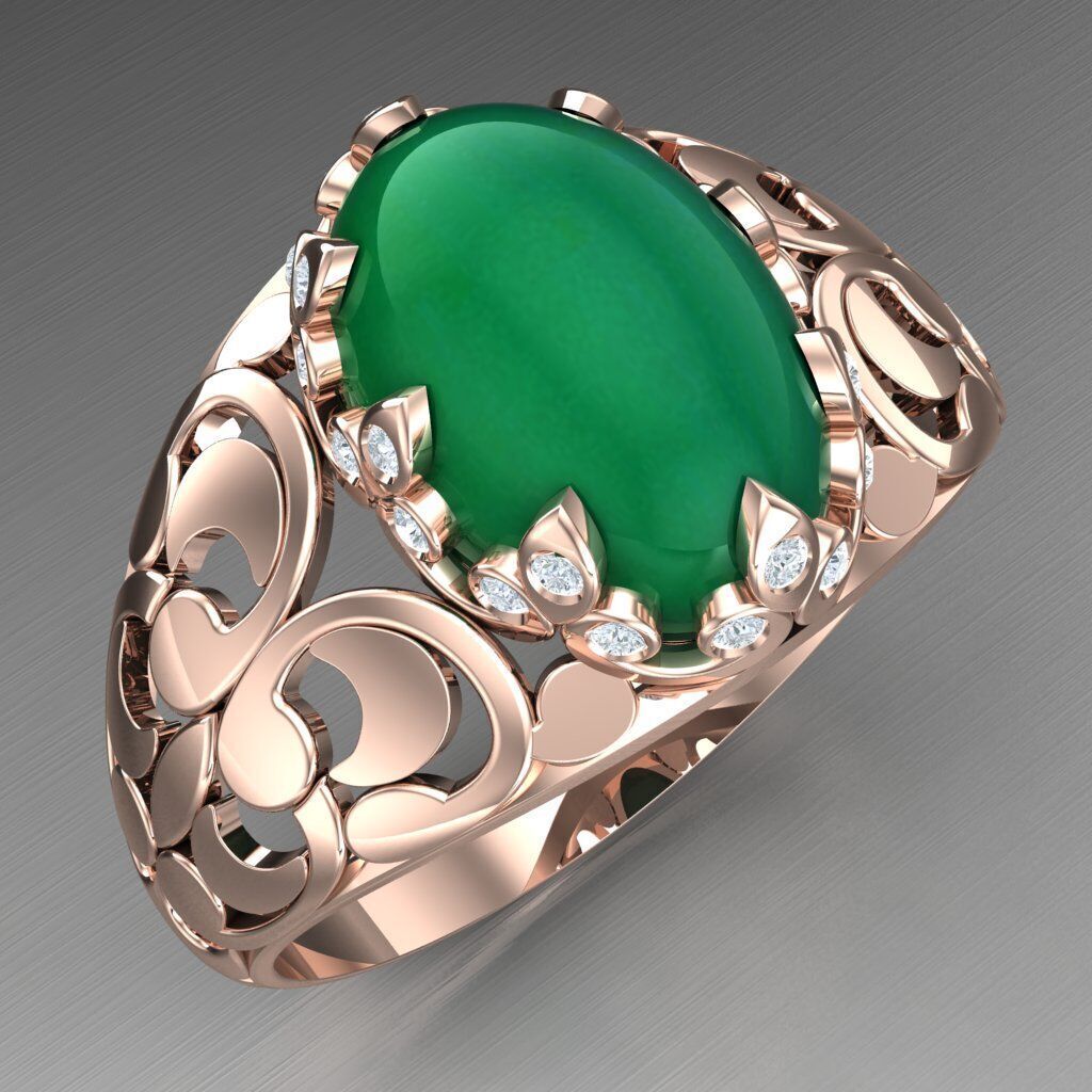 Wedding Man Ring 3MR005 3D model_7