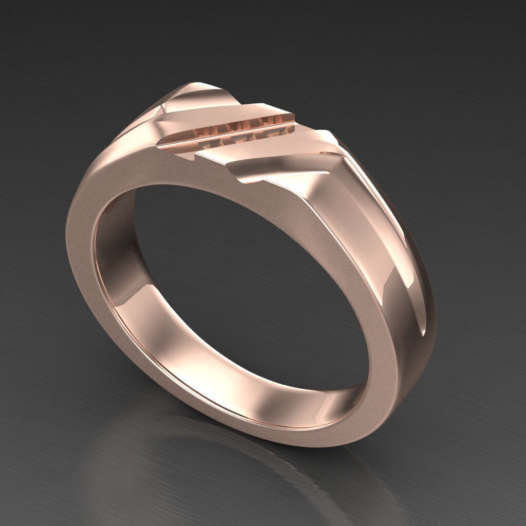 Wedding Man Ring 3MR014 3D model_3