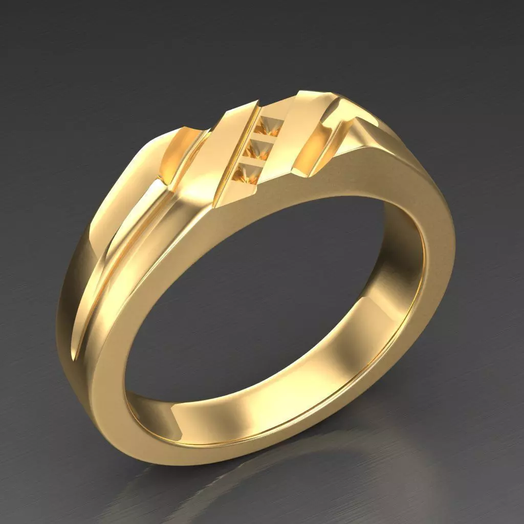 Wedding Man Ring 3MR014 3D model_0
