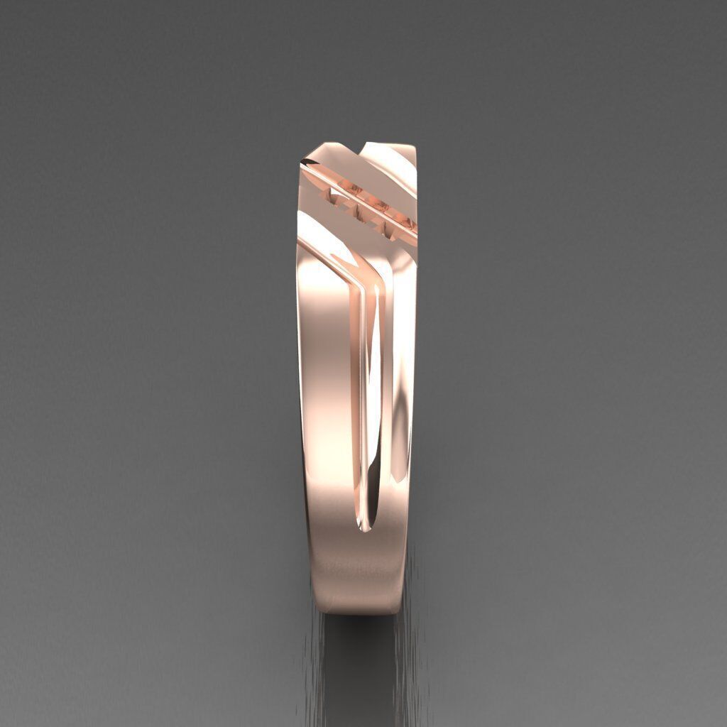 Wedding Man Ring 3MR014 3D model_9
