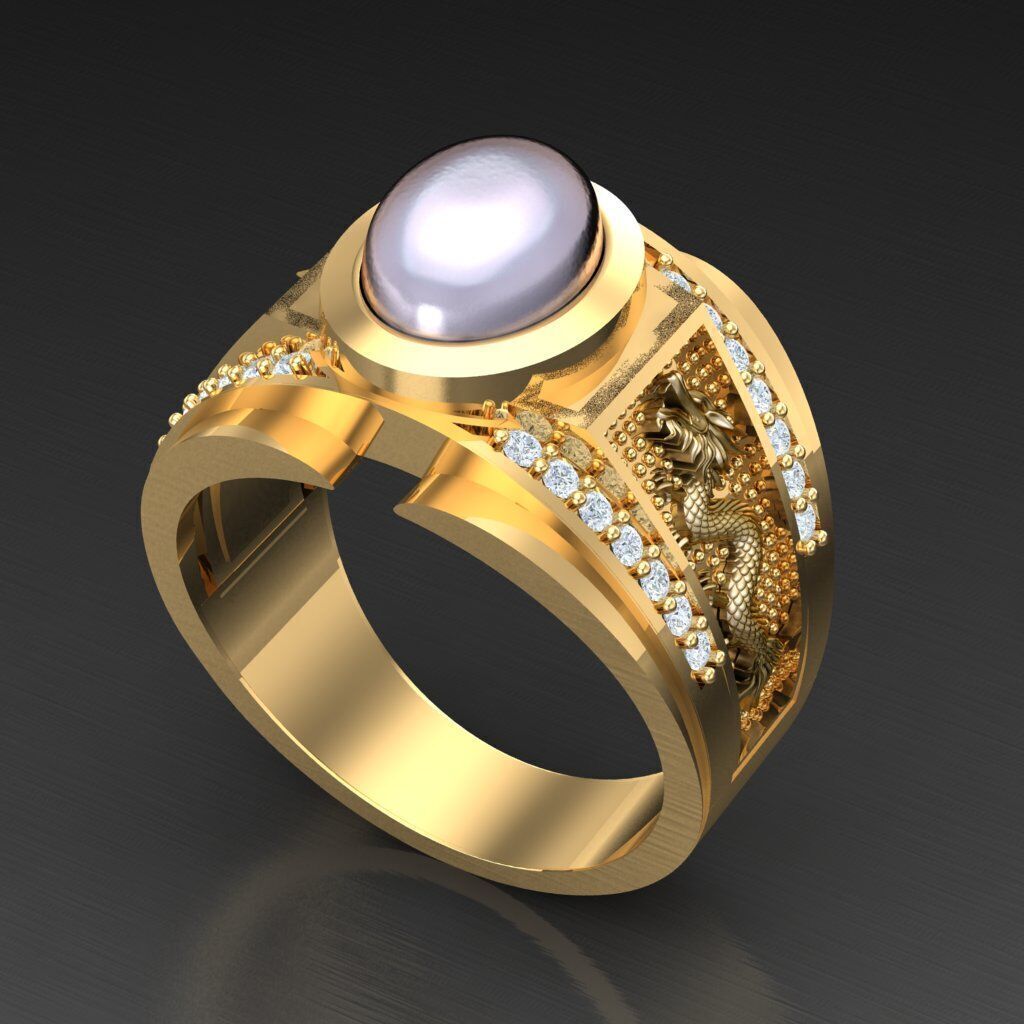 Wedding Man Ring 3MR015 3D model_4