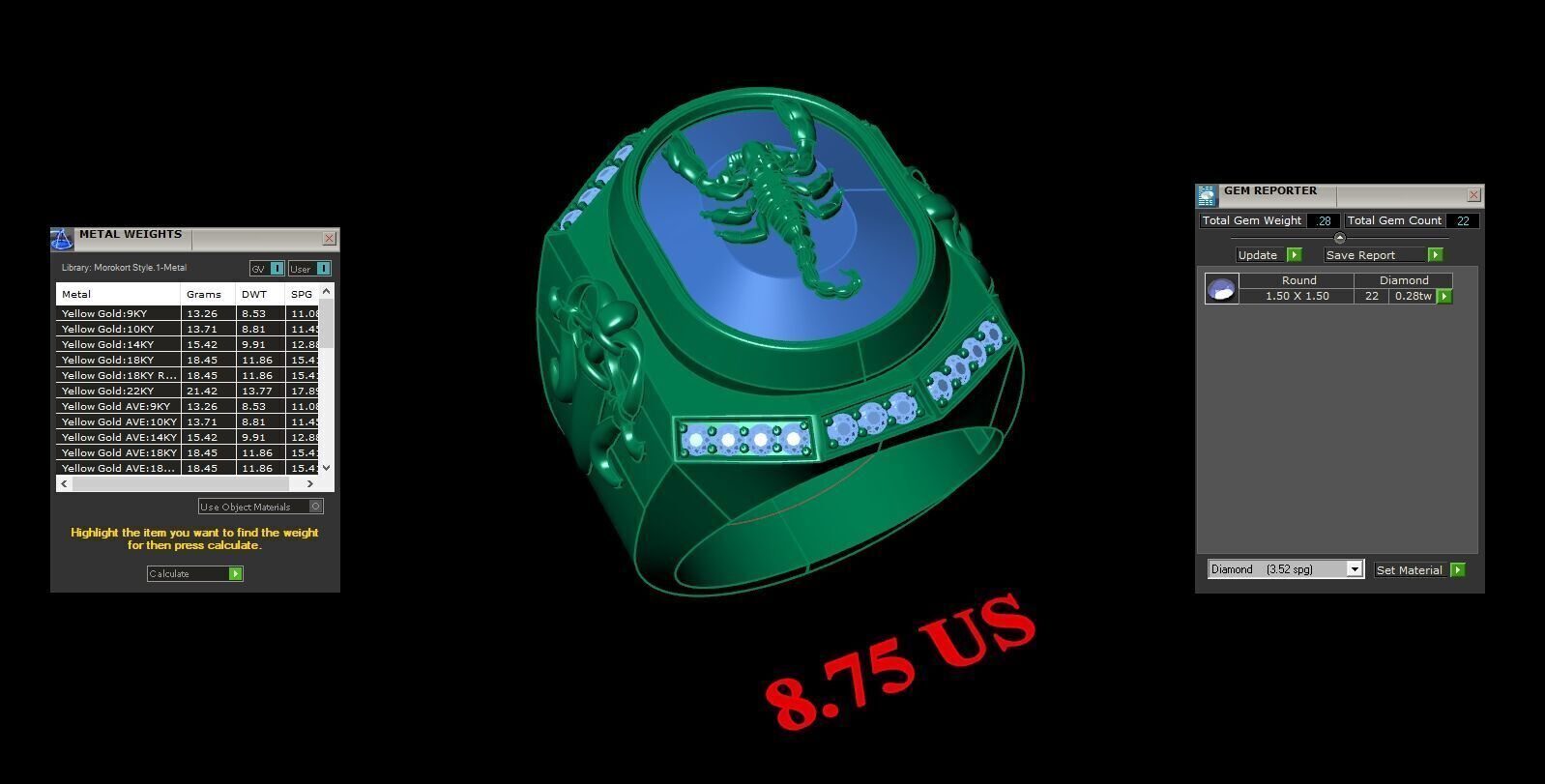 Wedding Man Ring 3MR016 3D model_12