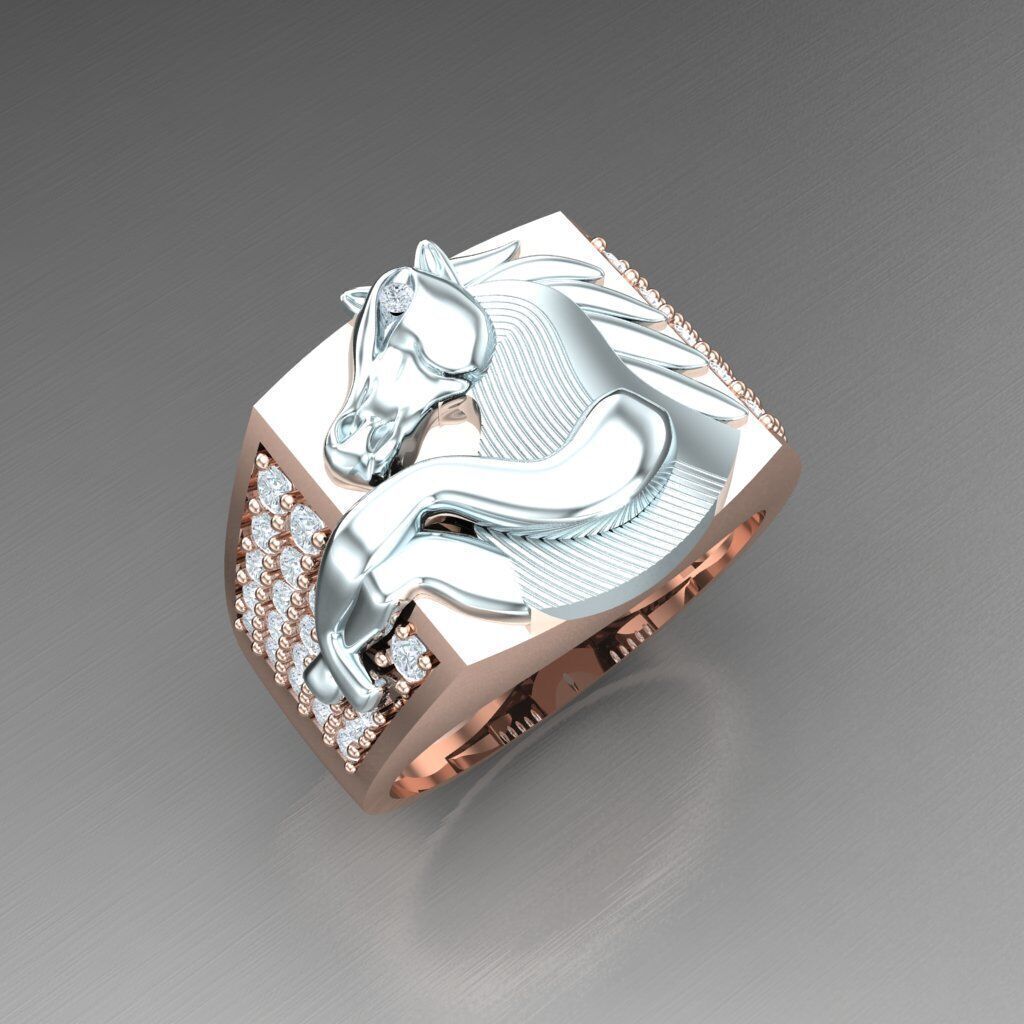 Wedding Man Ring 3MR017 3D model_7