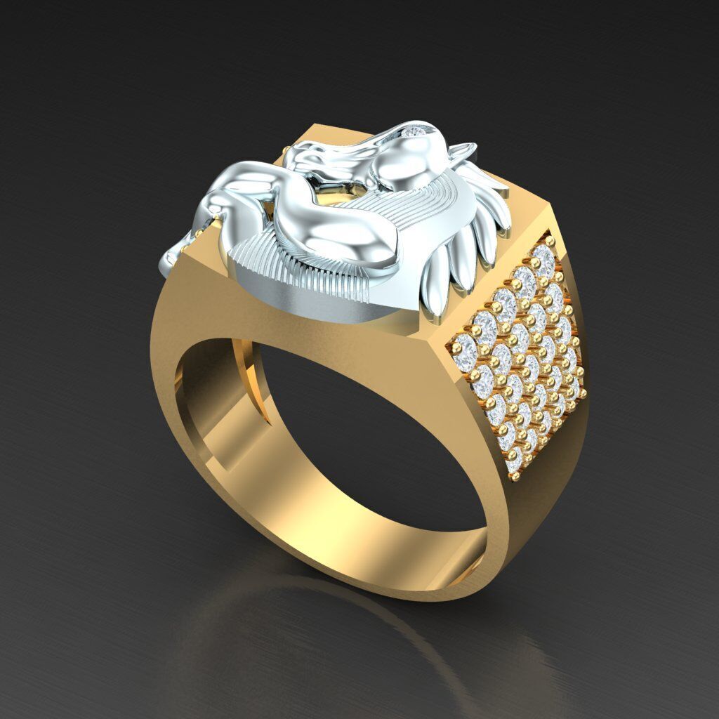 Wedding Man Ring 3MR017 3D model_4