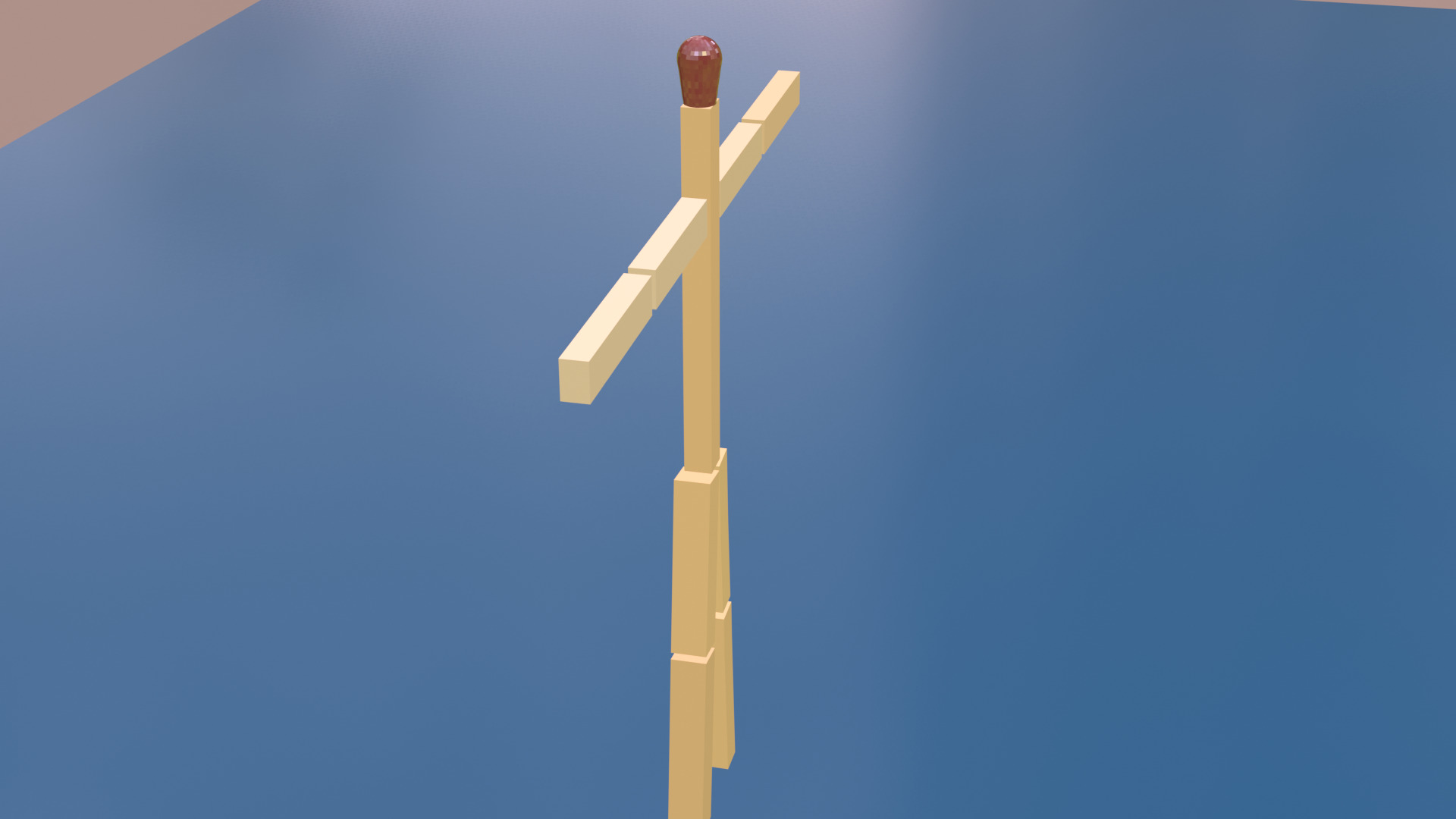 Minimal Matchstick Character - Low Poly Design Low-poly 3D model_3