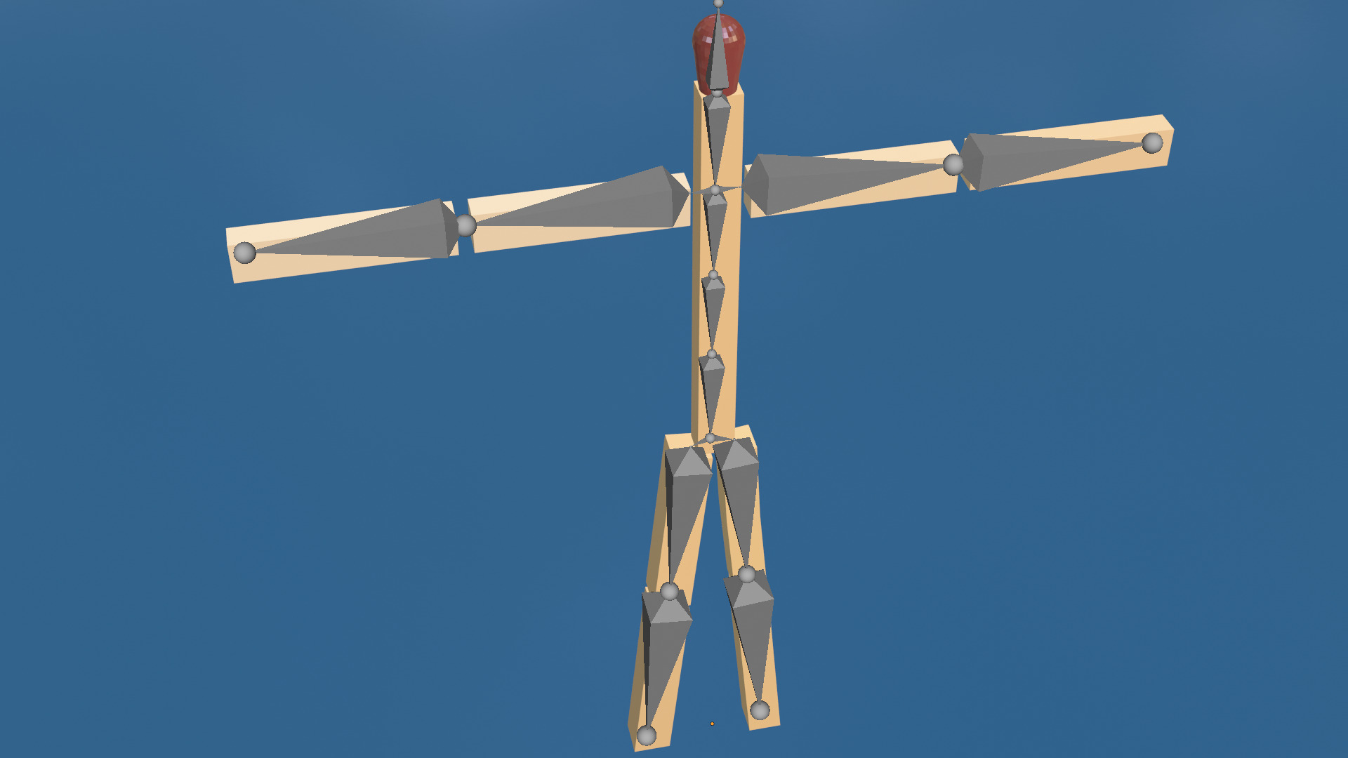 Minimal Matchstick Character - Low Poly Design Low-poly 3D model_9