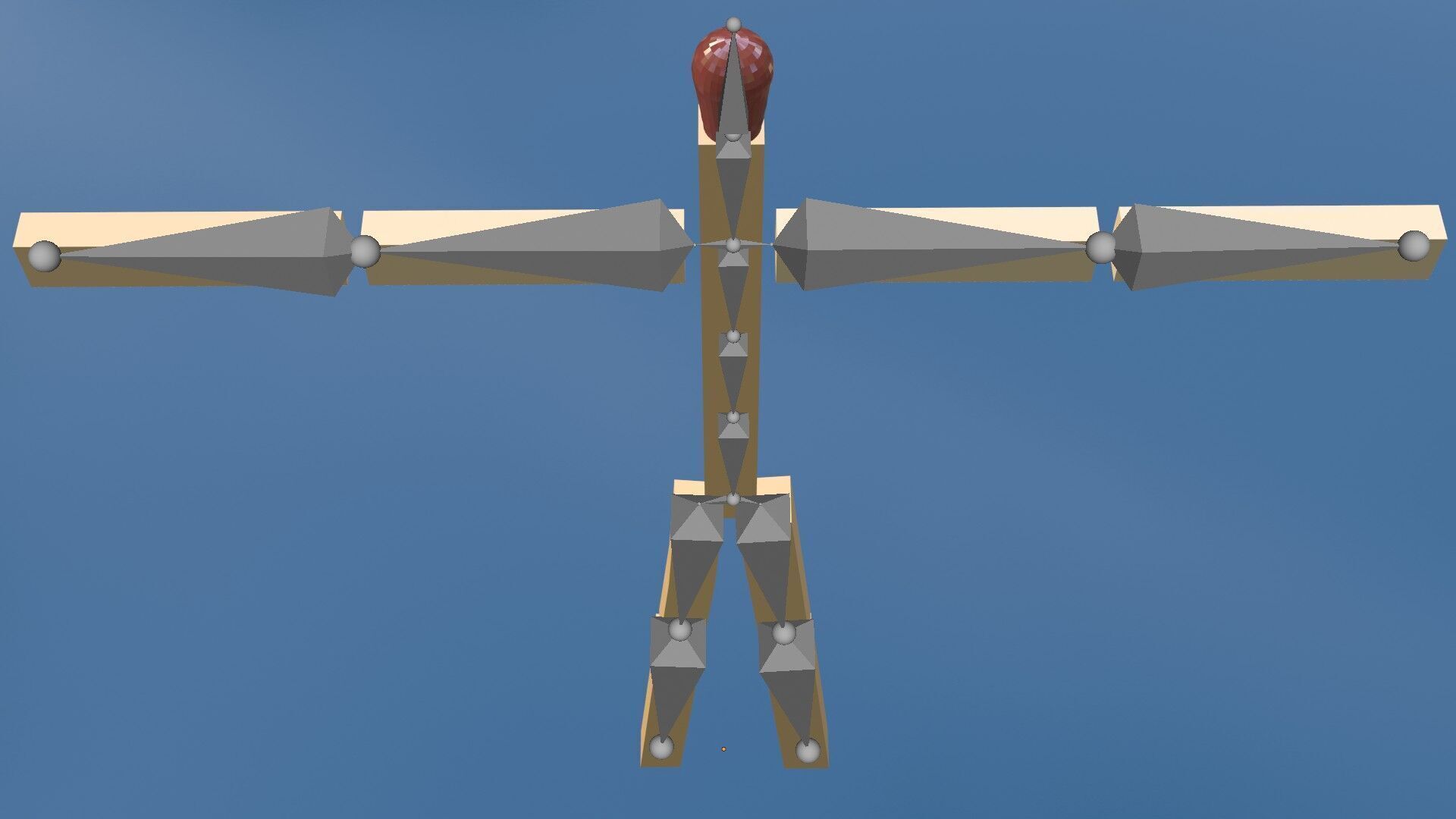 Minimal Matchstick Character - Low Poly Design Low-poly 3D model_7