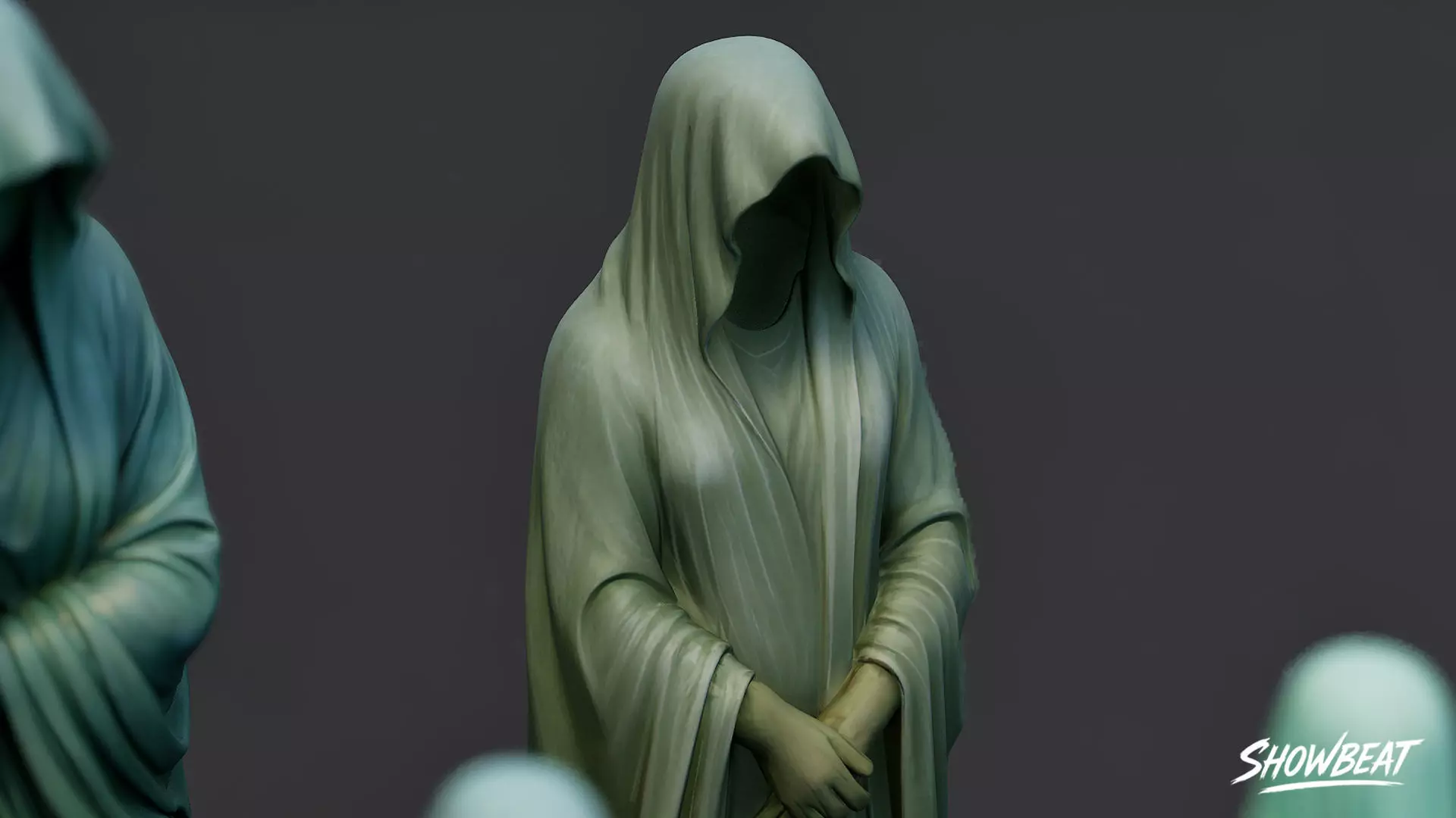 Ghost Statue Pack Low-poly 3D model_7