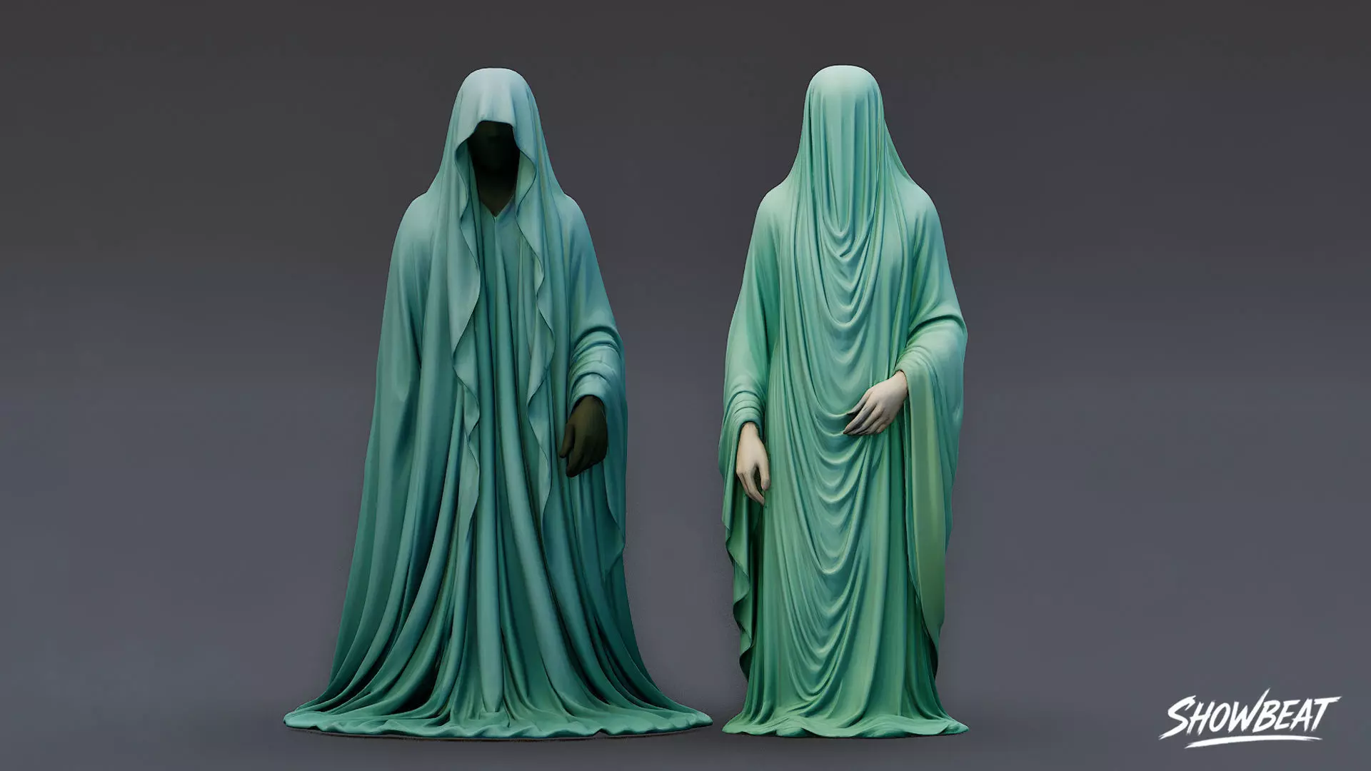 Ghost Statue Pack Low-poly 3D model_15