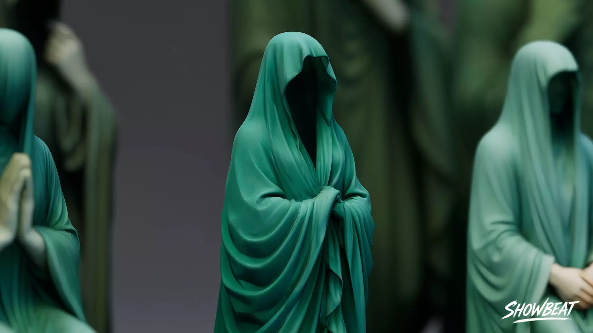 Ghost Statue Pack Low-poly 3D model_6