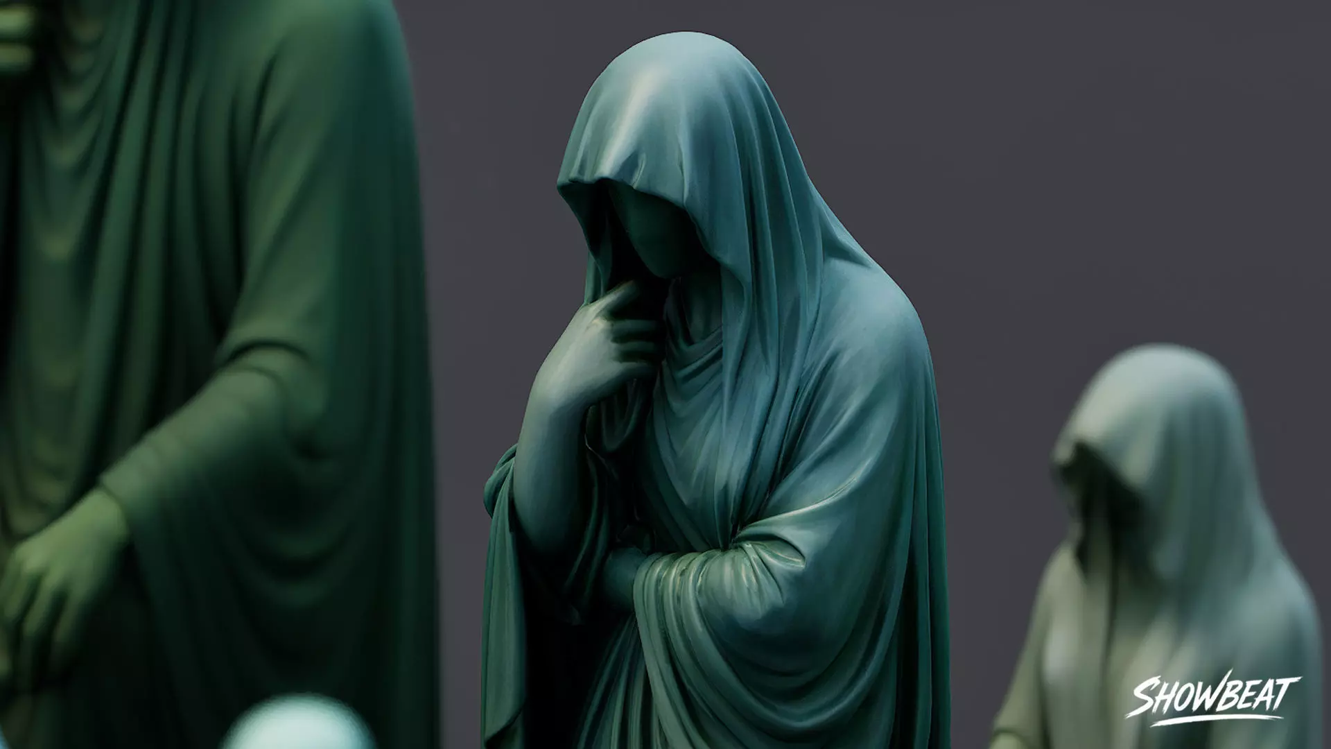 Ghost Statue Pack Low-poly 3D model_3