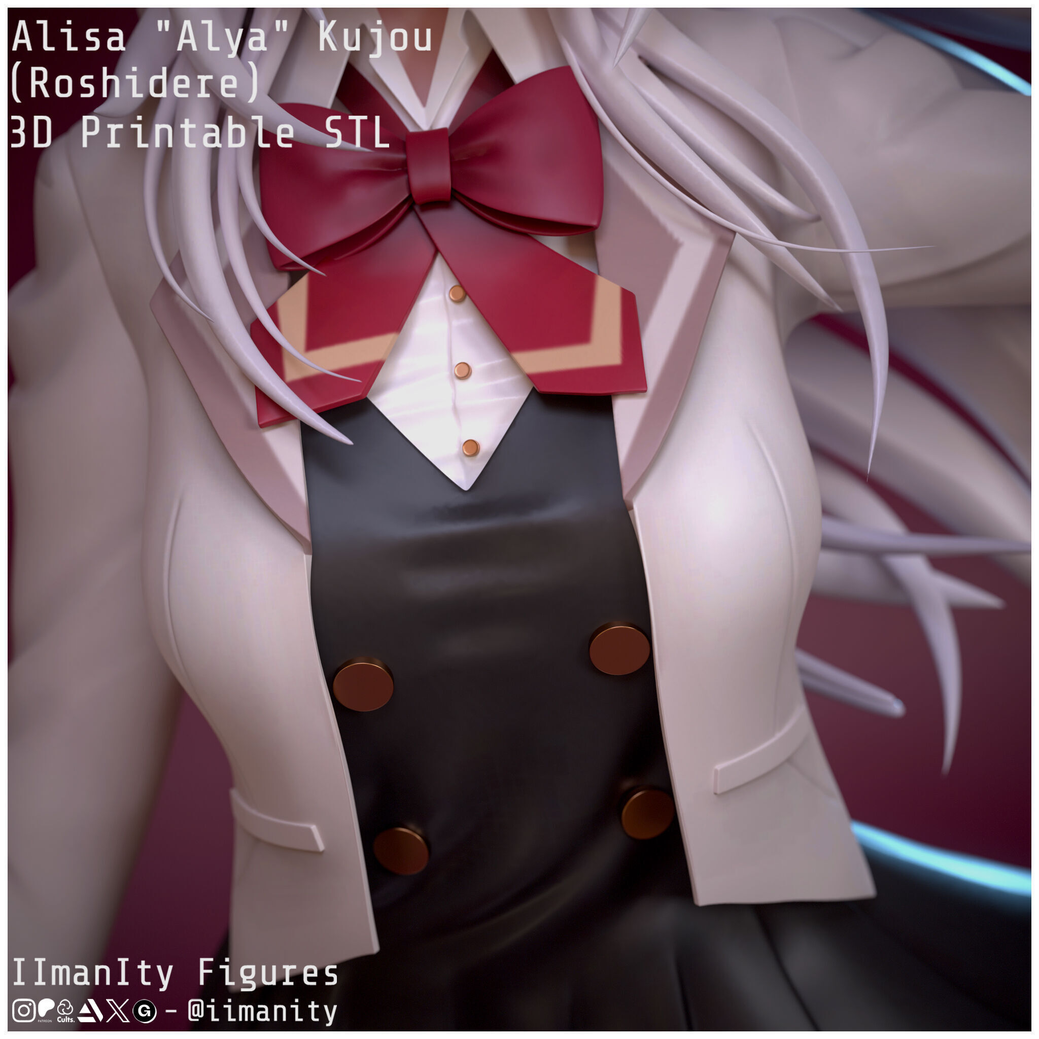 Alisa - Alya - Kujou - Roshidere 3D print model_3