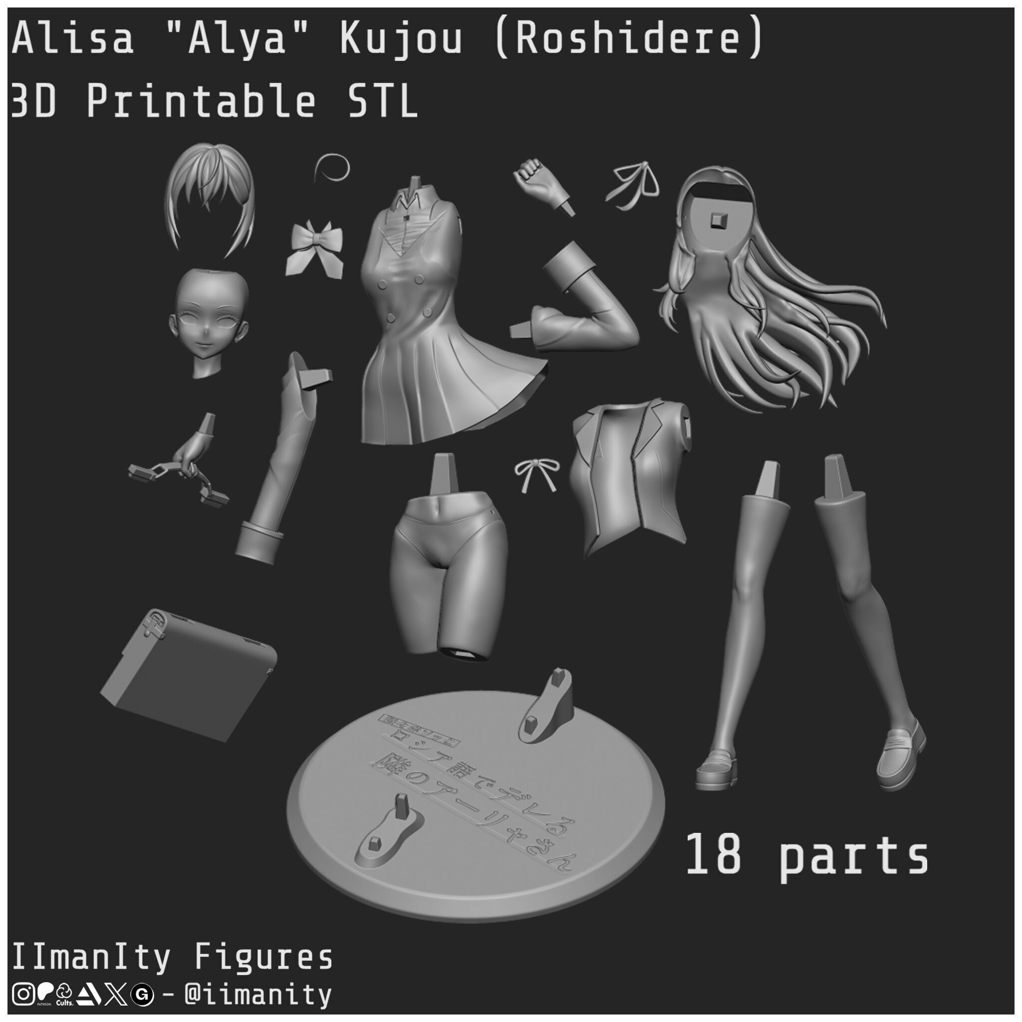 Alisa - Alya - Kujou - Roshidere 3D print model_8