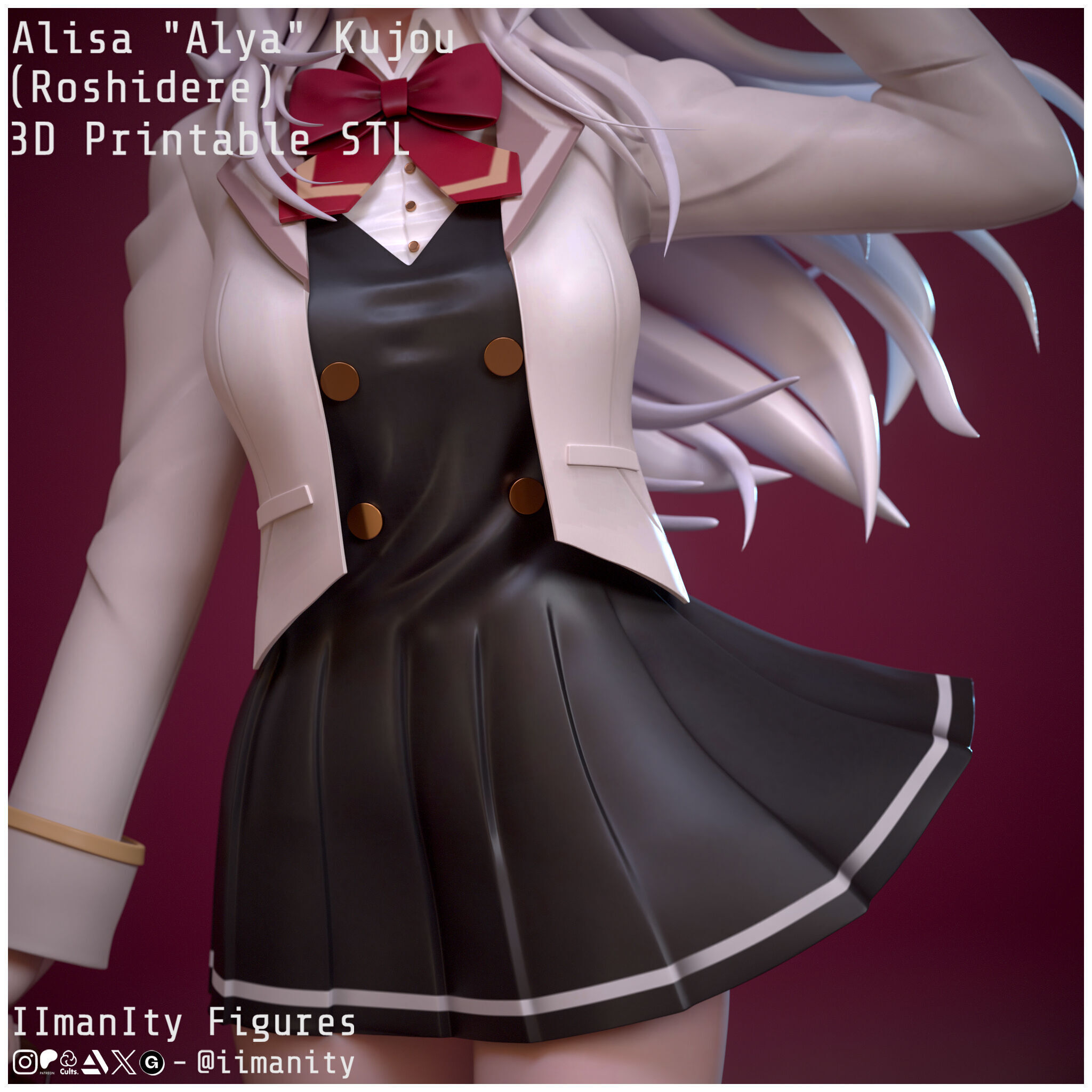 Alisa - Alya - Kujou - Roshidere 3D print model_4