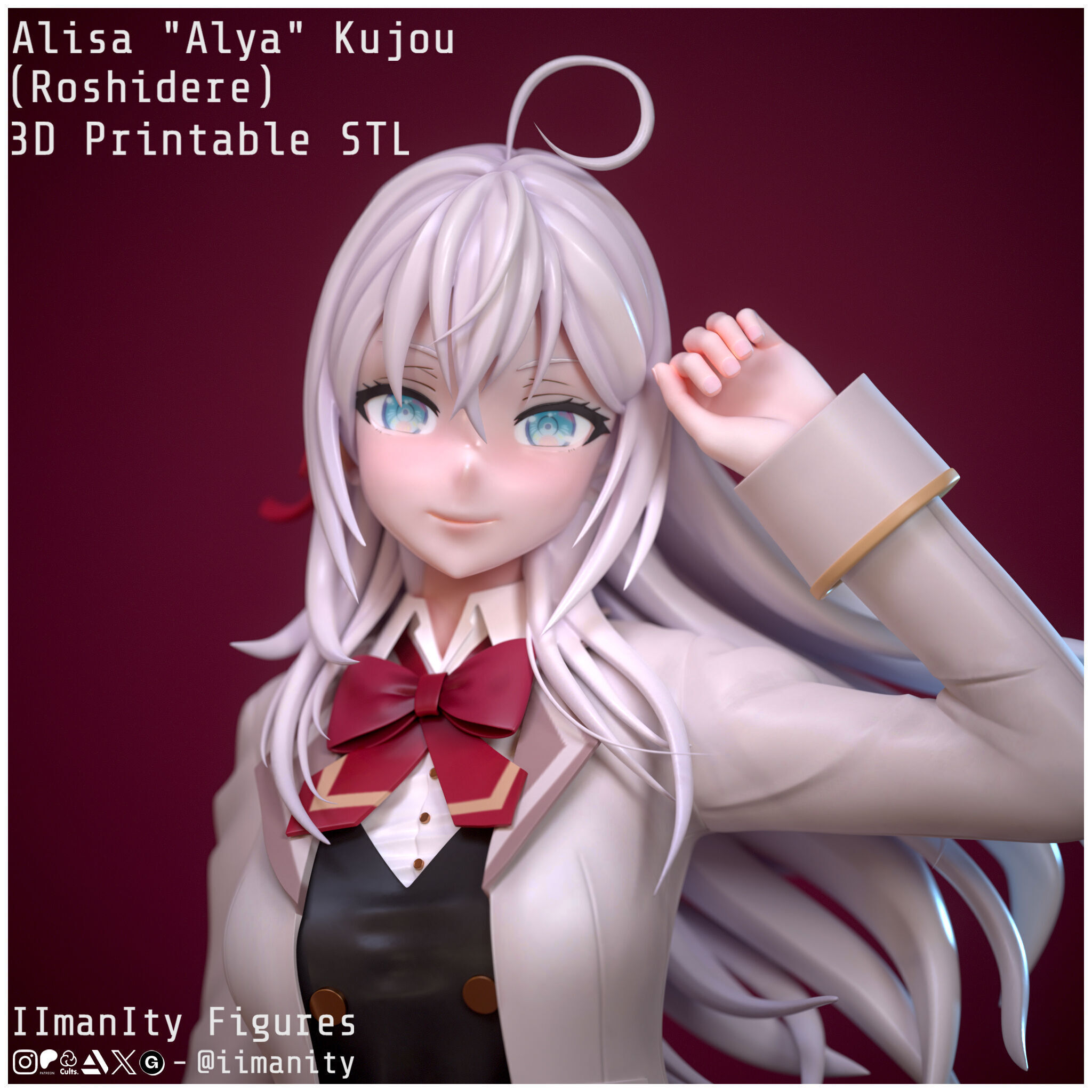Alisa - Alya - Kujou - Roshidere 3D print model_2