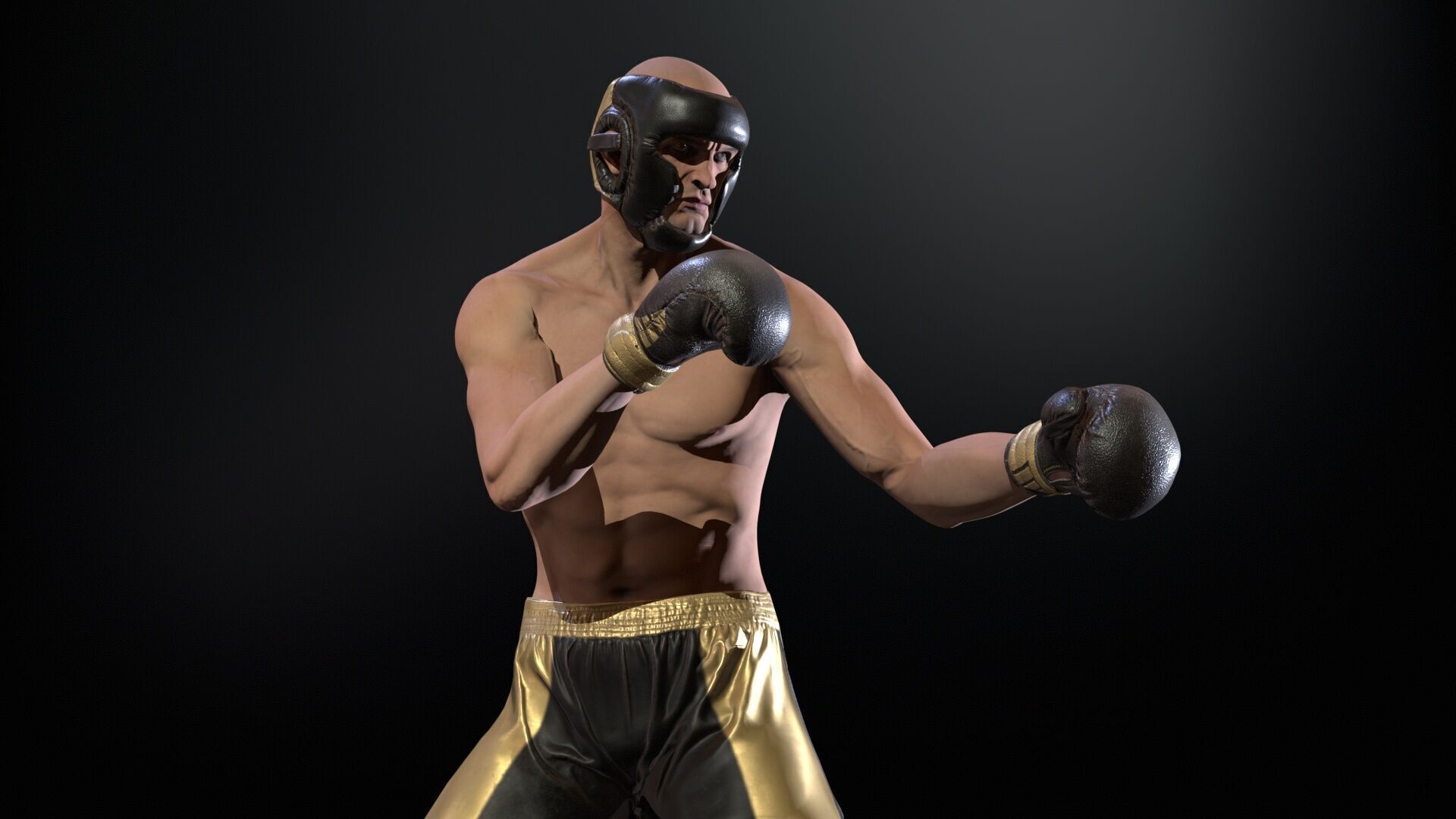 UFCMan Low-poly 3D model_10
