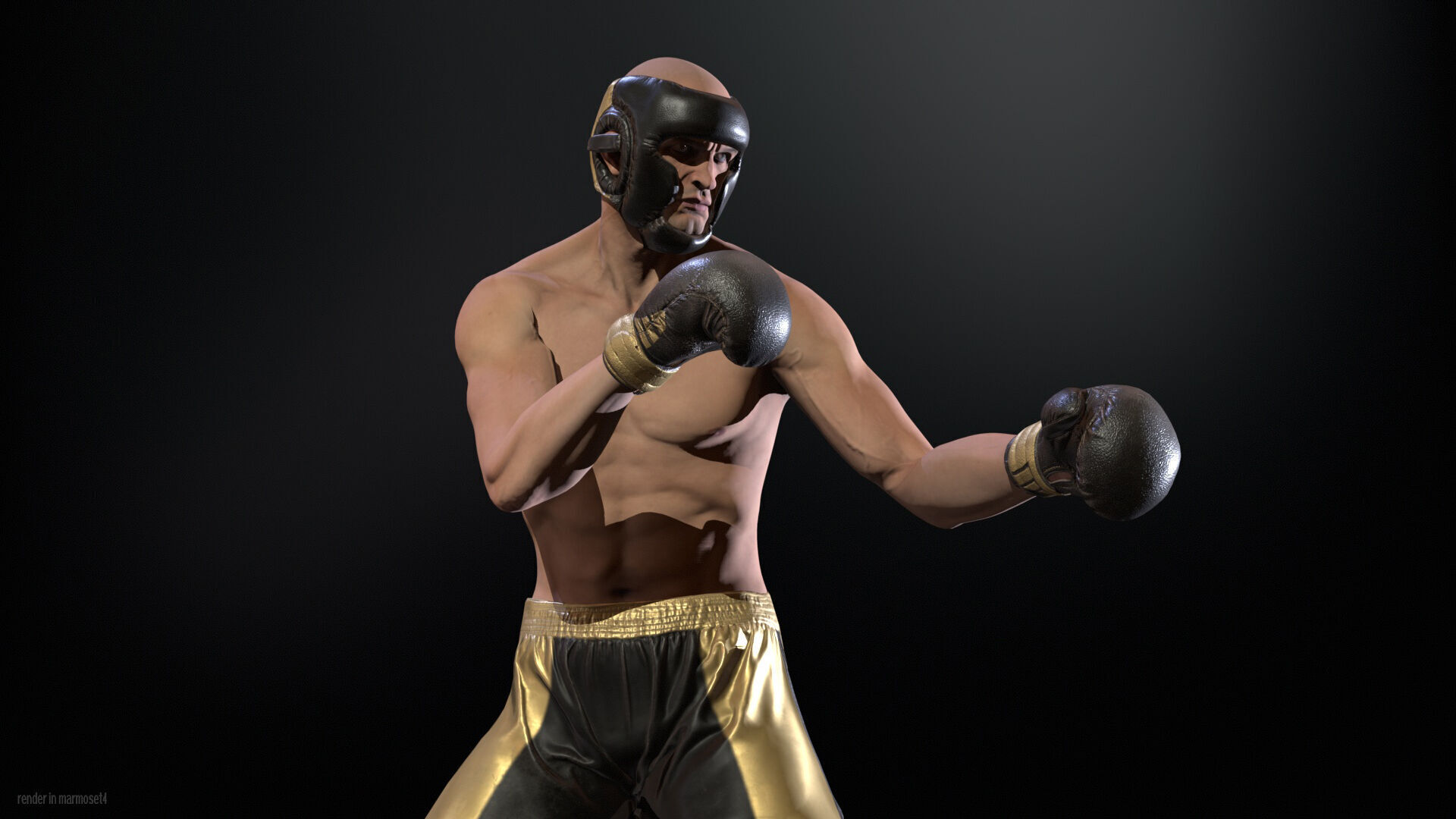 UFCMan Low-poly 3D model_2
