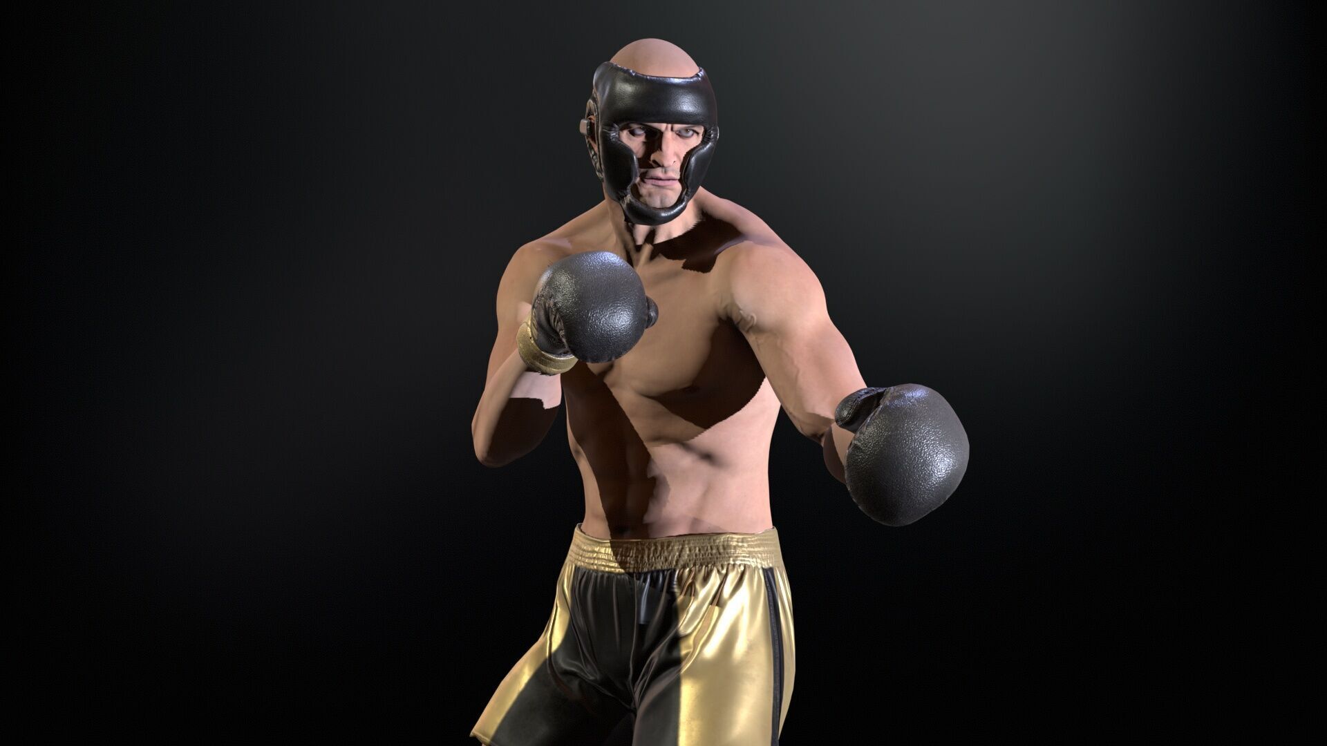 UFCMan Low-poly 3D model_9