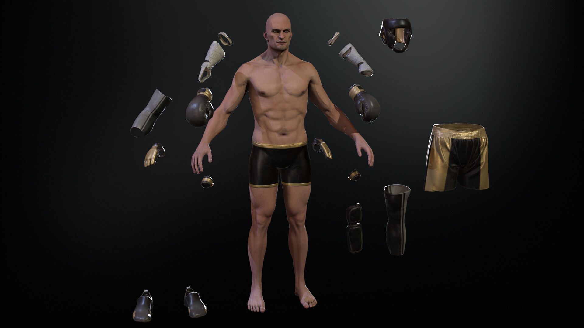 UFCMan Low-poly 3D model_26
