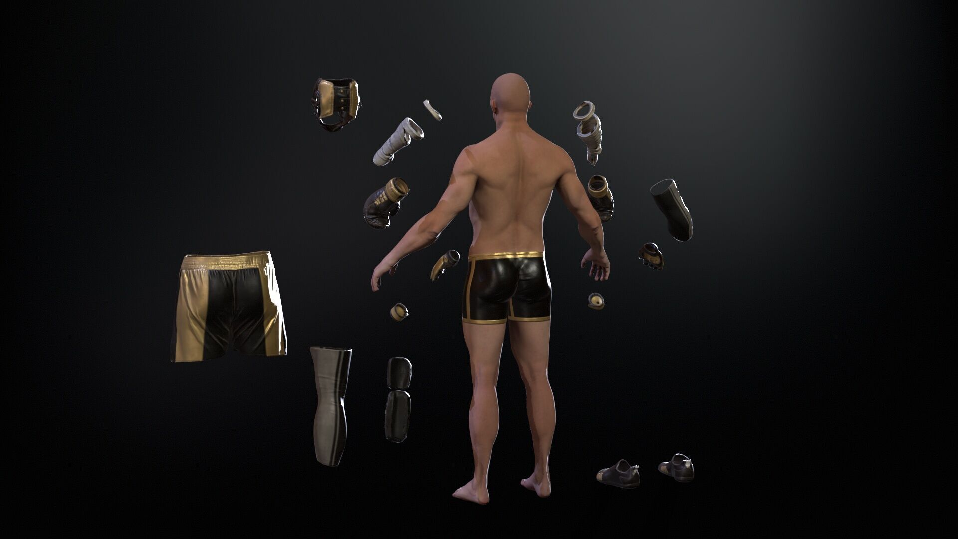 UFCMan Low-poly 3D model_8