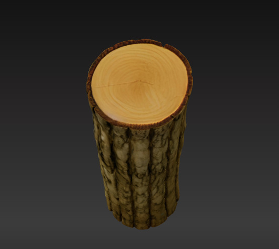 Low Poly Wooden Log Free low-poly 3D model_2