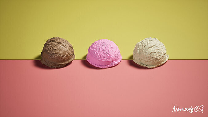 Ice Cream Low-poly 3D model
