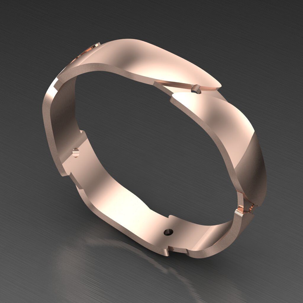 Wedding Man Ring 3MR031 3D model_3