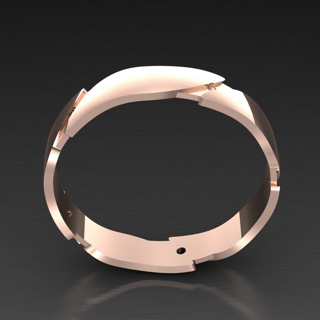 Wedding Man Ring 3MR031 3D model_2