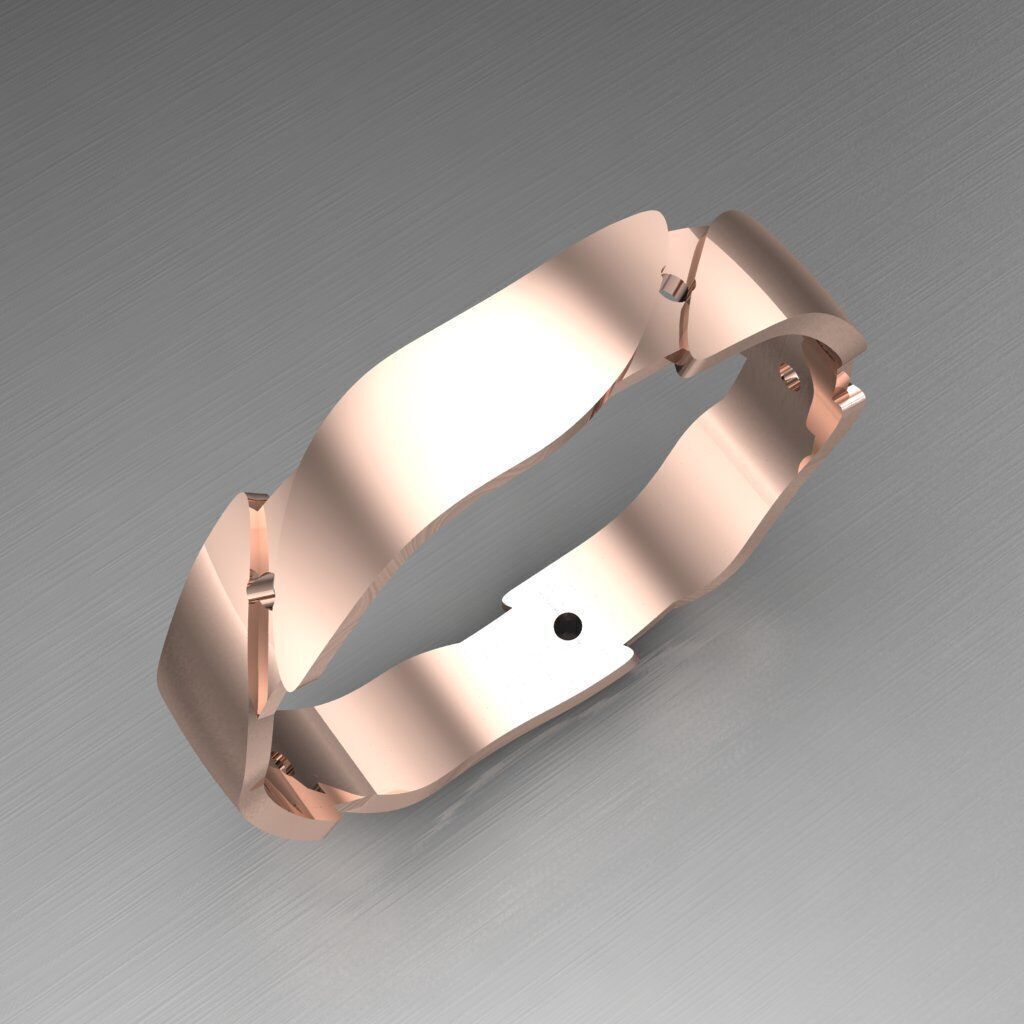 Wedding Man Ring 3MR031 3D model_7