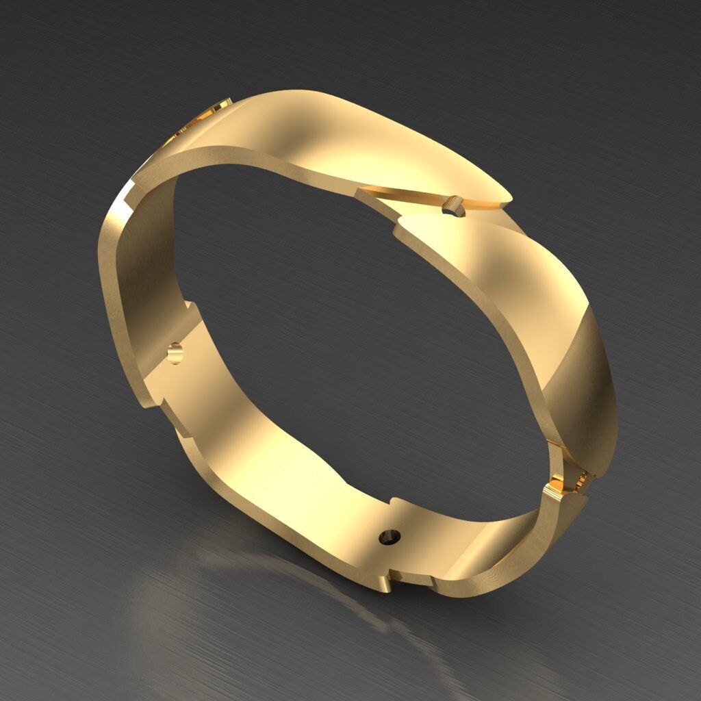 Wedding Man Ring 3MR031 3D model_4