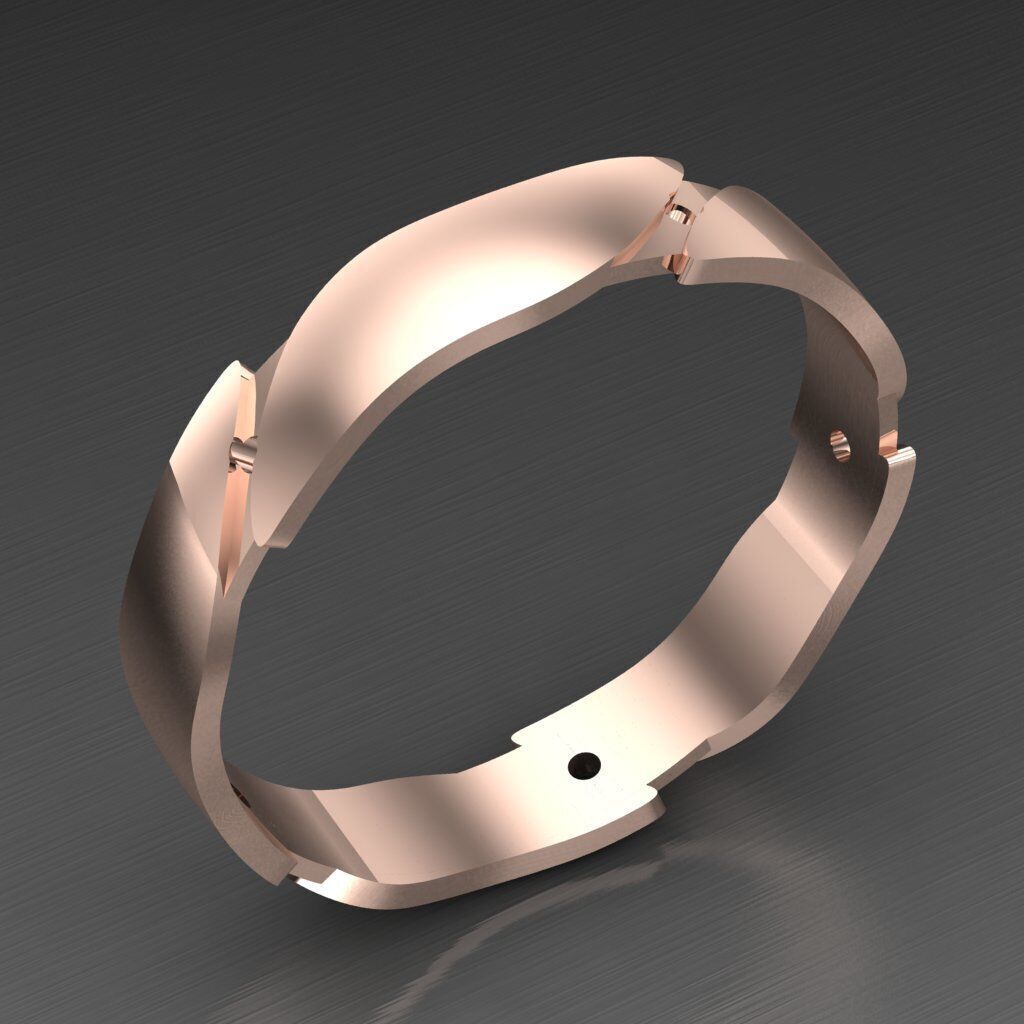 Wedding Man Ring 3MR031 3D model_1