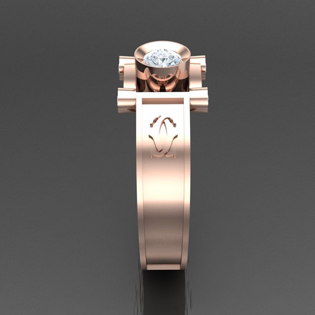 Wedding Man Ring 3MR034 3D model_9