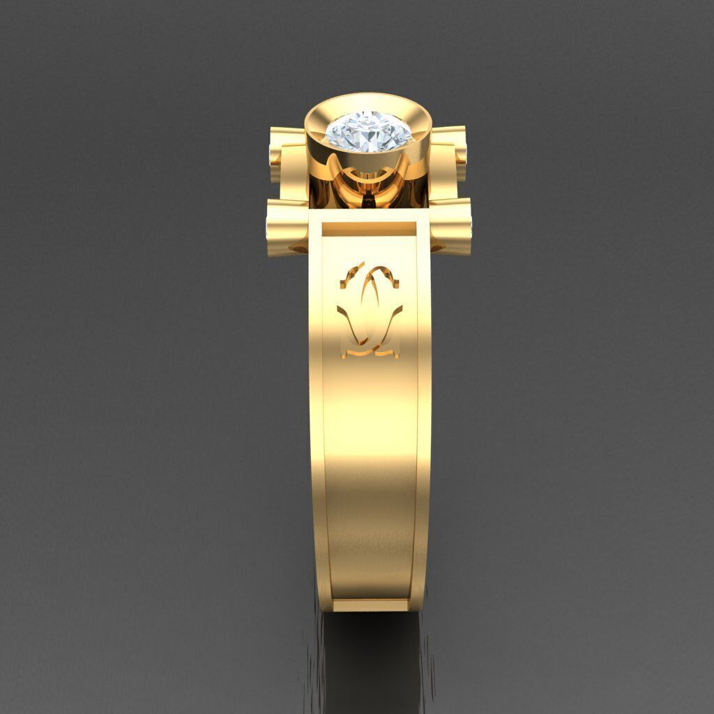 Wedding Man Ring 3MR034 3D model_10