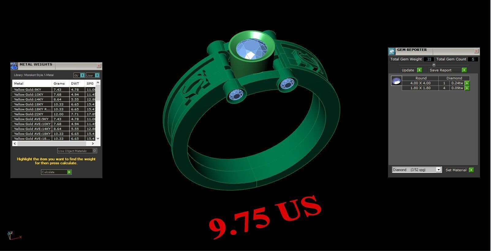 Wedding Man Ring 3MR034 3D model_12