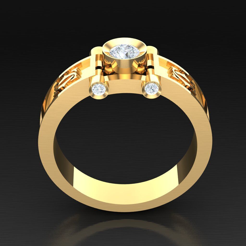 Wedding Man Ring 3MR034 3D model_11