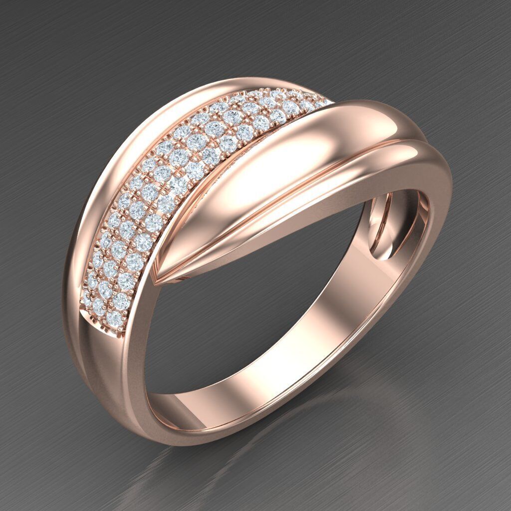 Wedding Man Ring 3MR038 3D model_1