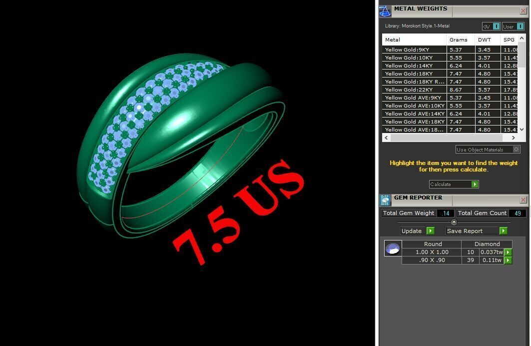 Wedding Man Ring 3MR038 3D model_12