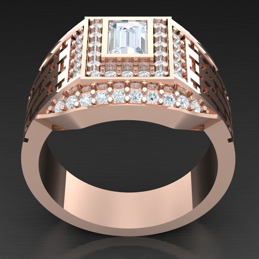 Wedding Man Ring 3MR039 3D model_2