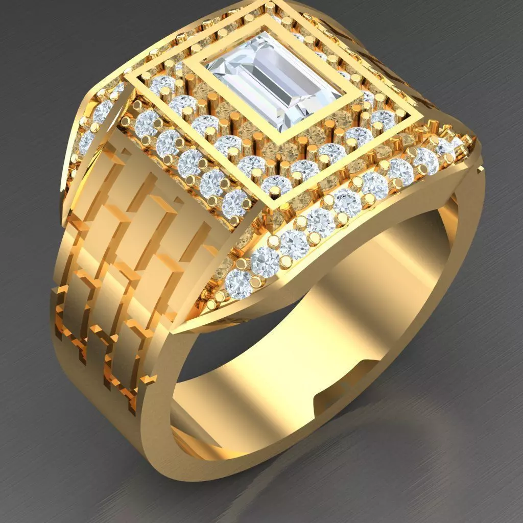 Wedding Man Ring 3MR039 3D model_0